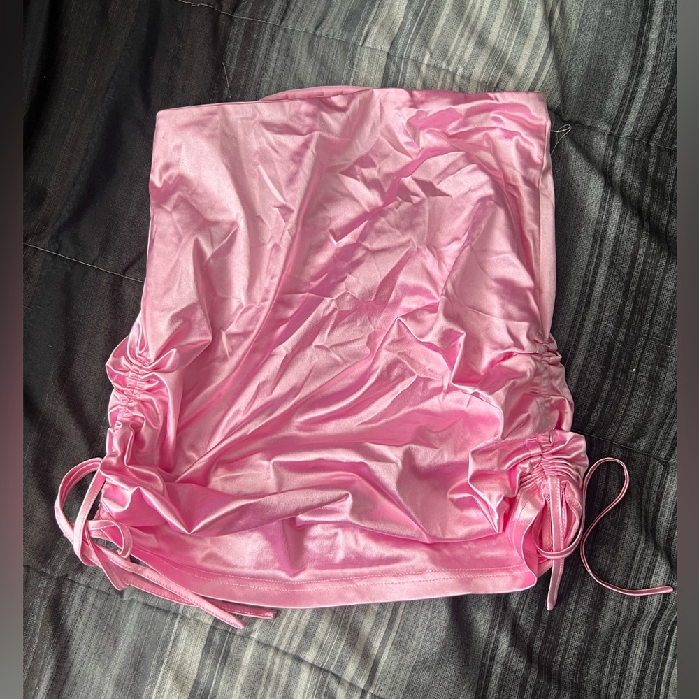 Silk Pink mini skirt